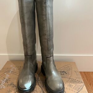 Free People Brooks lugged sole leather tall boots